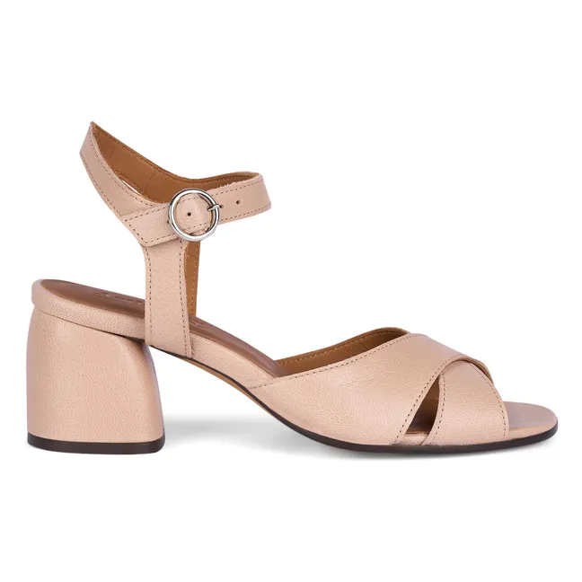 Eugénie Crystal sandals | Taupe brown