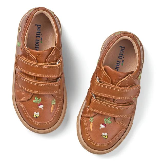 Veggie Scratch Sneakers - Uniqua Collection  | Cognac-Farbe