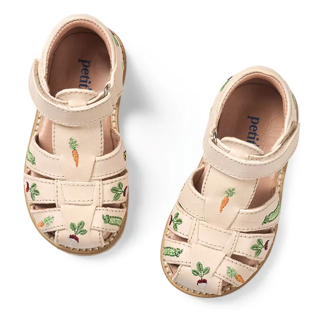 Veggie Scratch Sandals - Uniqua Collection | Cream