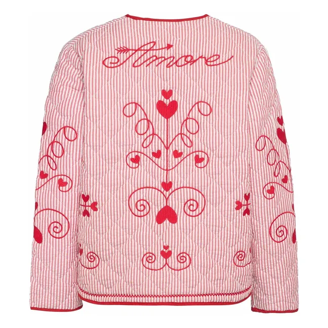 Veste Penny Rayée | Rouge