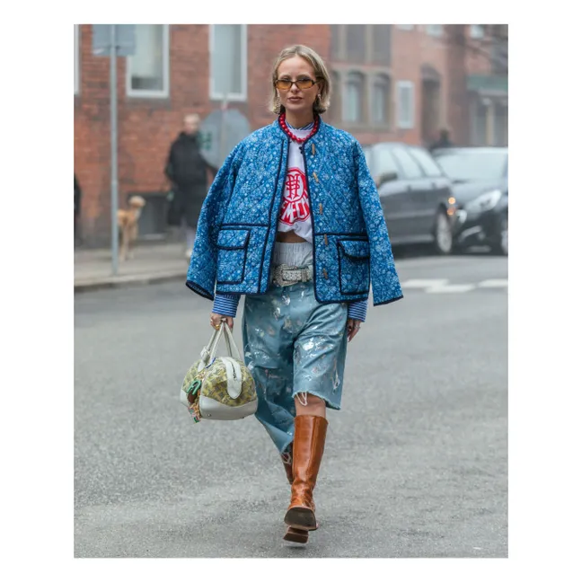 Veste Adriane Fleurie | Bleu