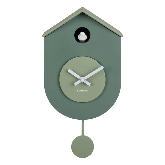 Horloge murale Grato cuckoo | Vert