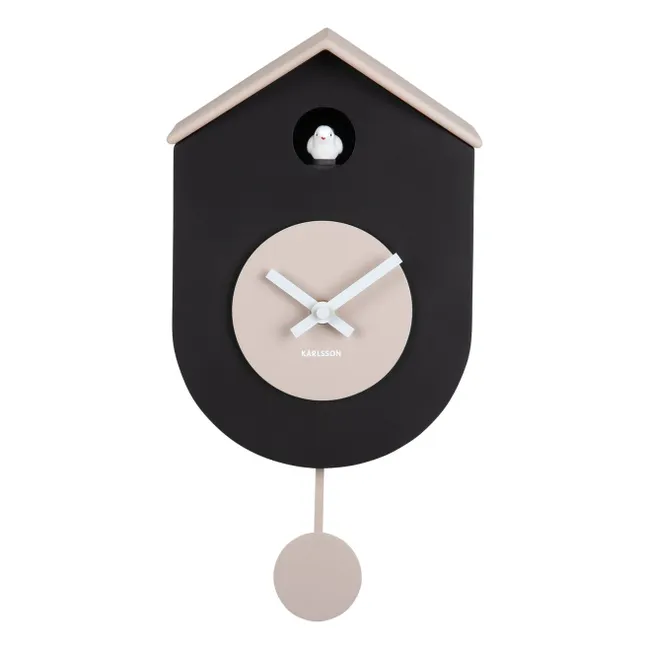 Horloge murale Grato cuckoo | Noir