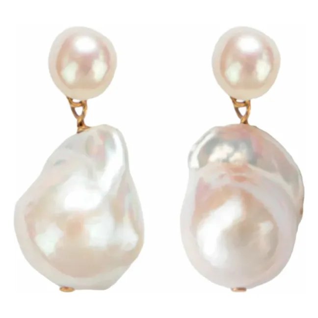 Orecchini di perle Josefina | Bianco