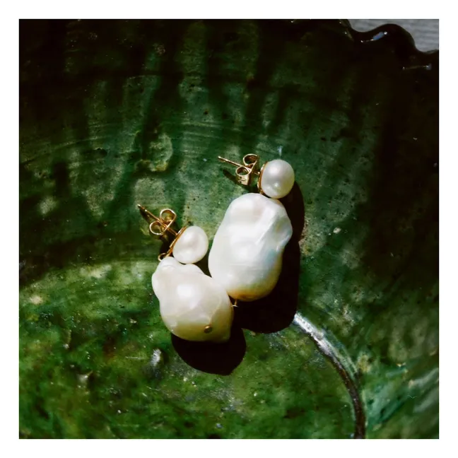 Josefina Pearl Earrings | Gold