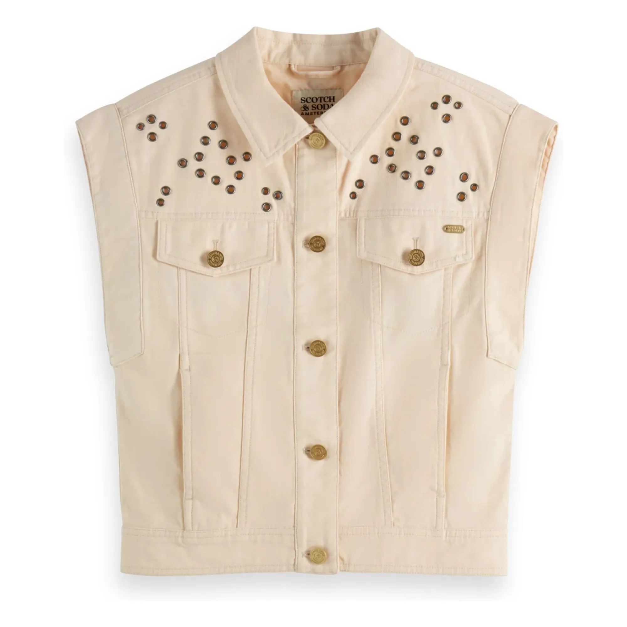 Scotch & Soda Beige Festival Denim Jacket