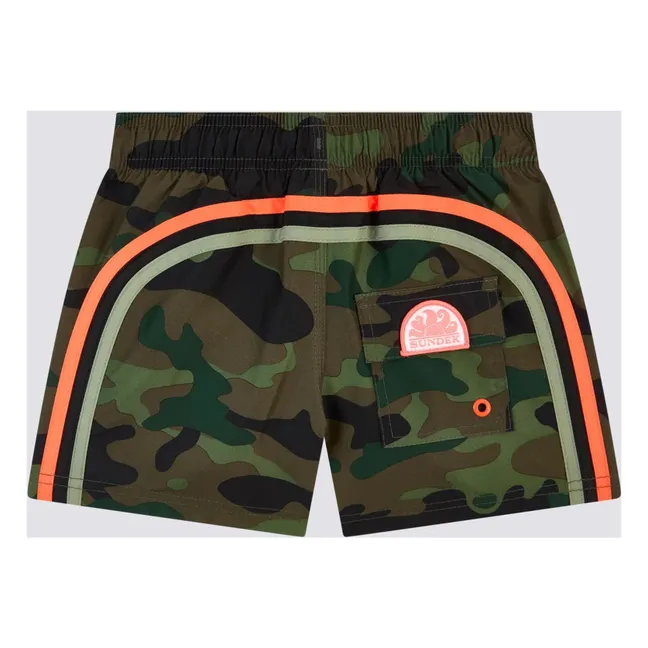 Militärische Badeshorts | Dunkelgrün