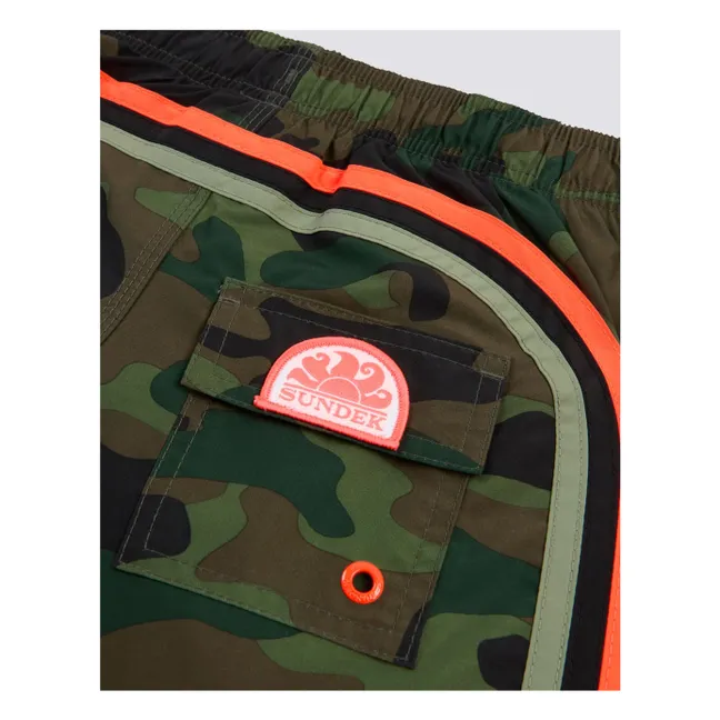 Militärische Badeshorts | Dunkelgrün
