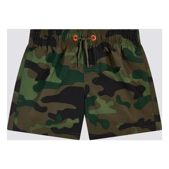 Militärische Badeshorts | Dunkelgrün