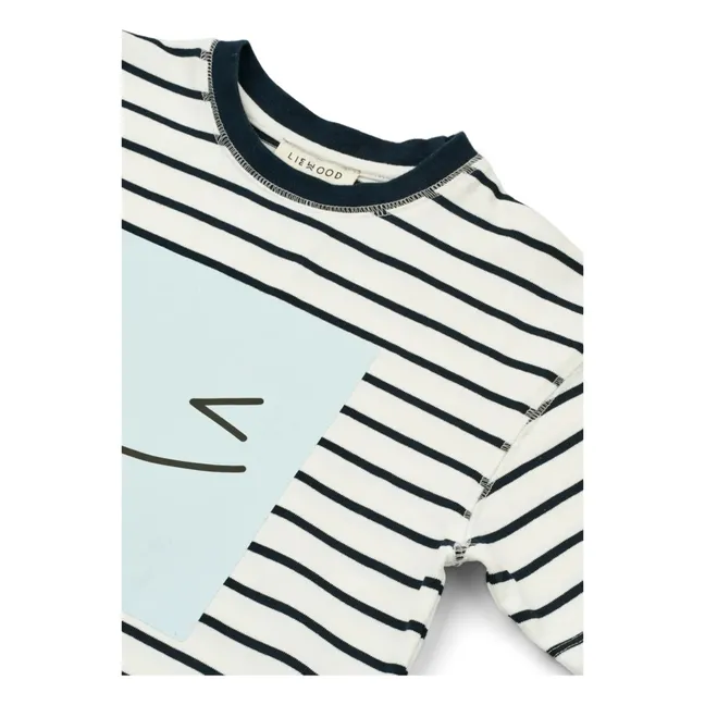 Maglietta Tyler Smiley in cotone organico | Azzurro