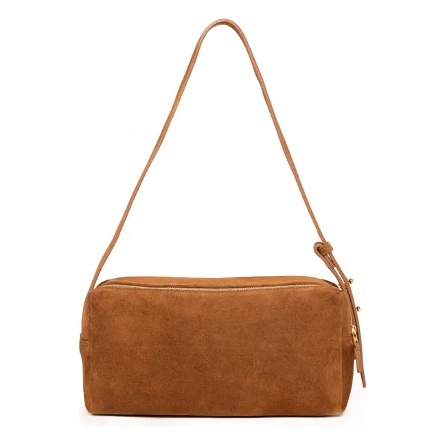 Sac Trousse Suède | Cognac