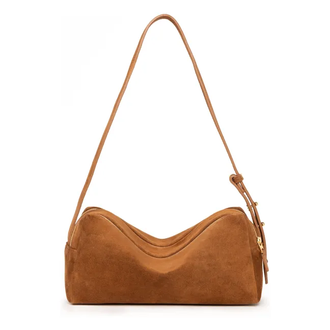 Sac Trousse Suède | Cognac