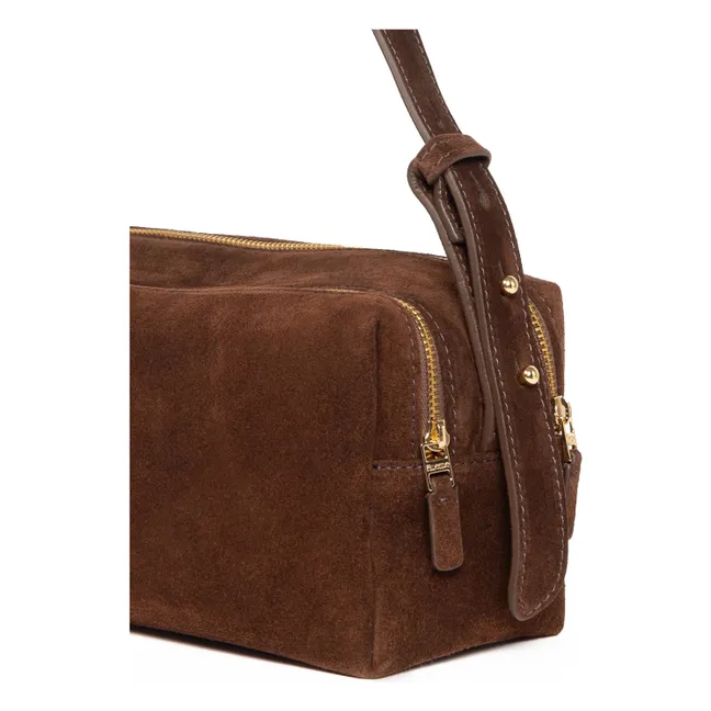 Sac Trousse Suède | Marron