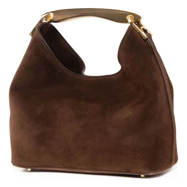 Sac Small Boomerang Suède | Marron