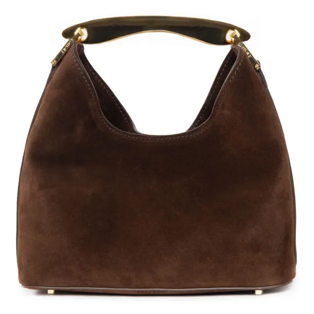 Sac Small Boomerang Suède | Marron