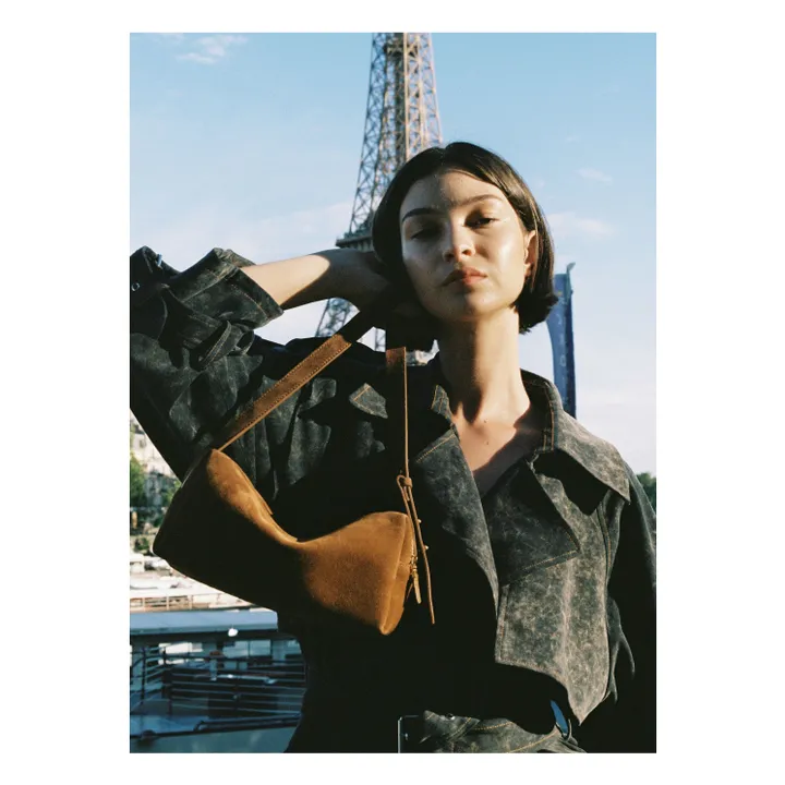 Sac Trousse Suède | Cognac- Image produit n°1