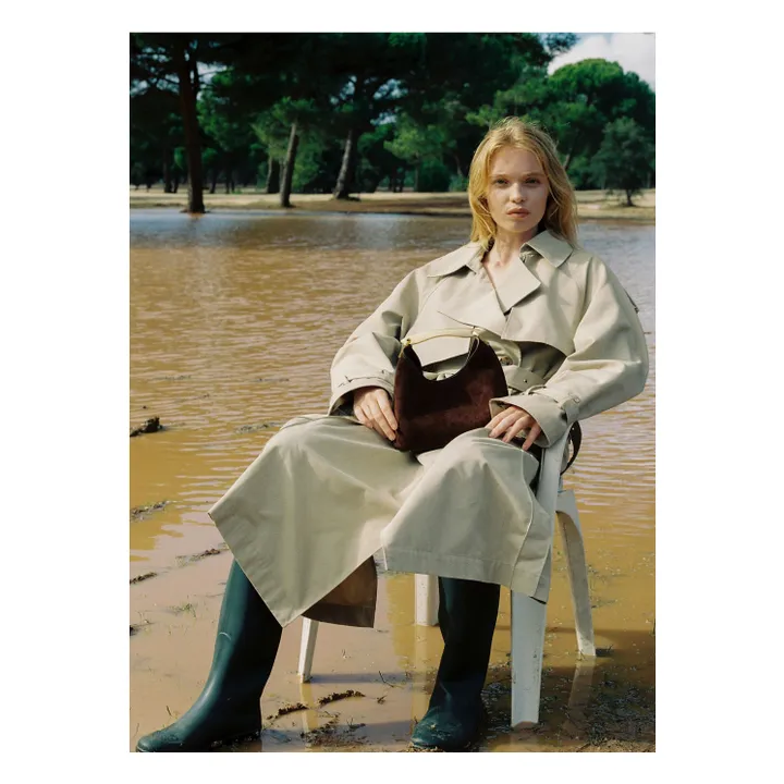 Sac Small Boomerang Suède | Marron- Image produit n°1