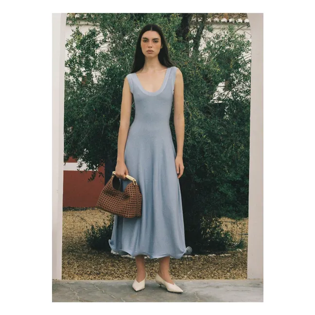 Sac Boomerang Cuir Tressé | Cognac
