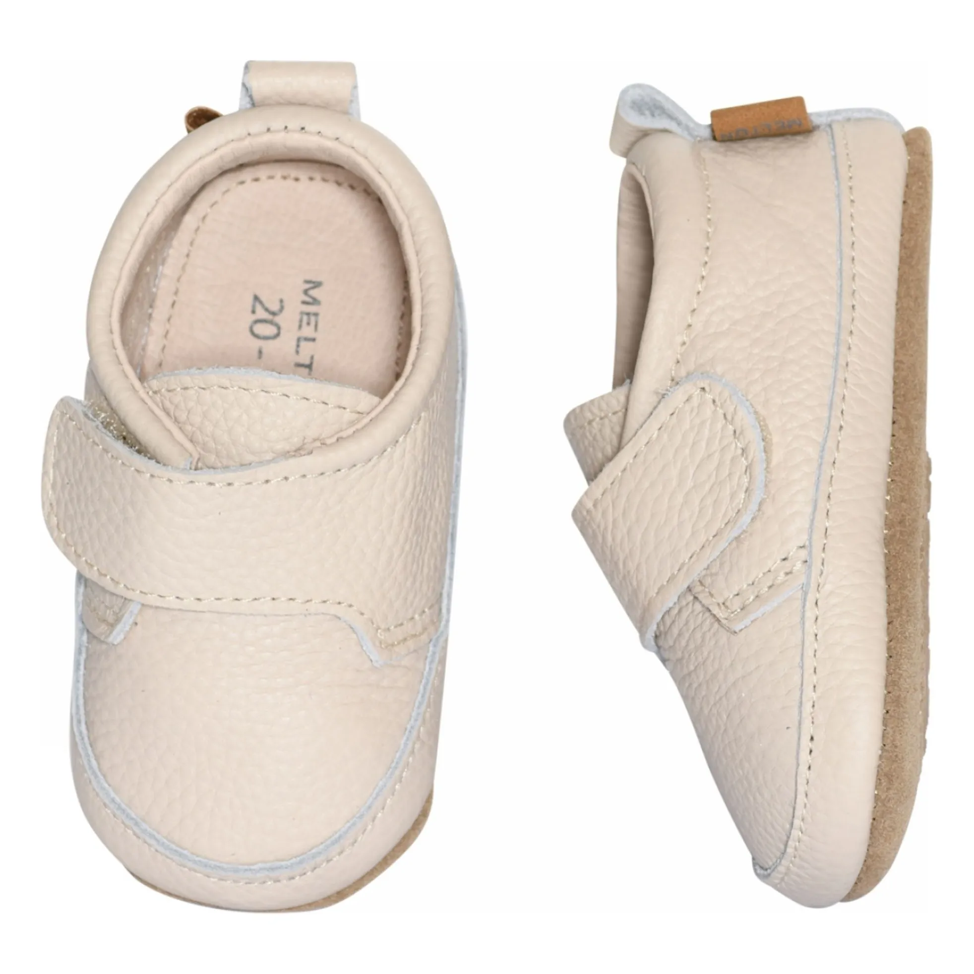 Melton Beige Leather Slippers