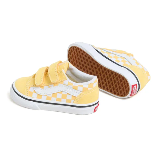 Baskets Scratch Old Skool V Checkerboard | Yellow