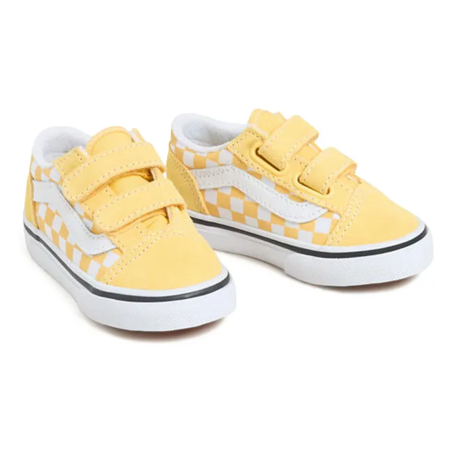 Baskets Scratch Old Skool V Checkerboard | Yellow