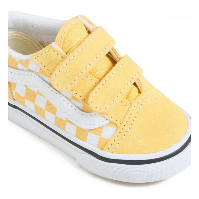 Baskets Scratch Old Skool V Checkerboard | Yellow