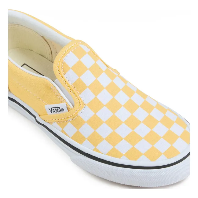 Baskets Slip-On Checkerboard | Jaune