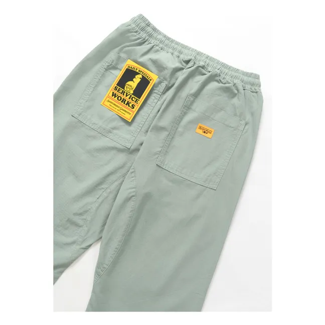 Pantaloni Chef in cotone organico Ripstop | Salvia