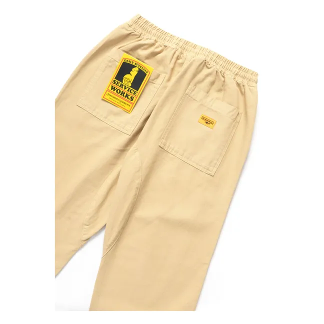 Pantaloni classici in cotone organico Canvas Chef | Beige