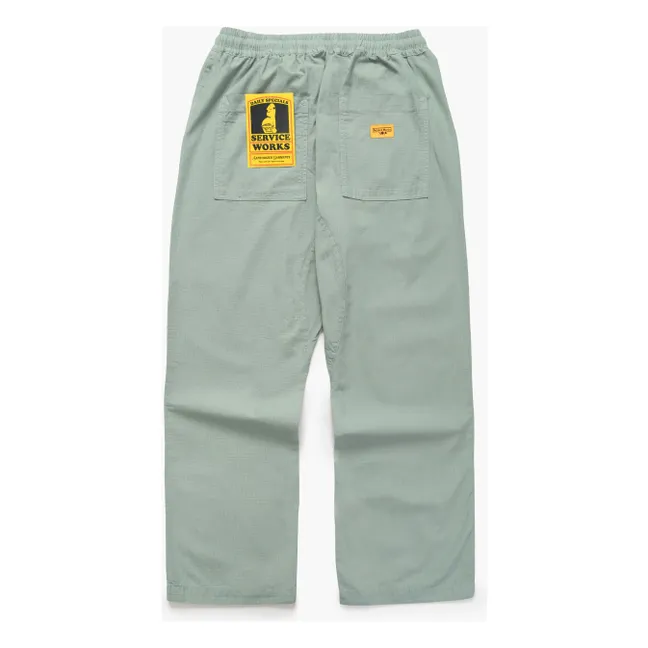 Pantaloni Chef in cotone organico Ripstop | Salvia