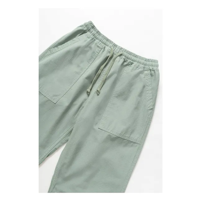 Pantaloni Chef in cotone organico Ripstop | Salvia