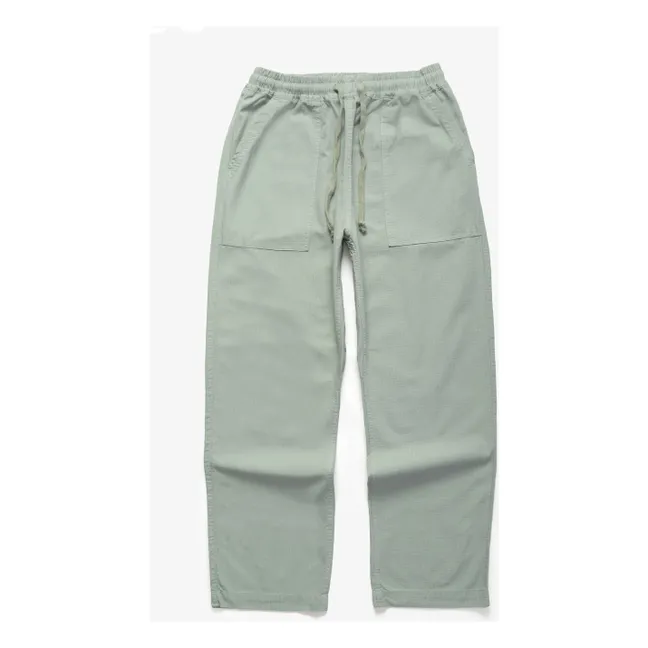 Pantaloni Chef in cotone organico Ripstop | Salvia