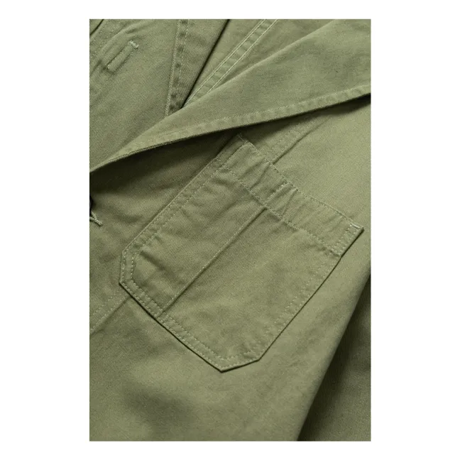 Giacca in cotone organico Drill Server | Verde oliva