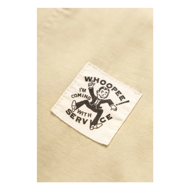 Chaqueta de algodón orgánico Drill Server | Beige