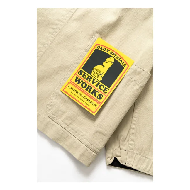 Jacke Drill Server Bio-Baumwolle | Beige