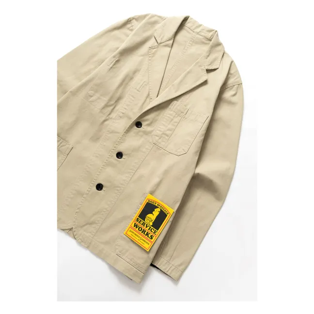 Giacca in cotone organico Drill Server | Beige