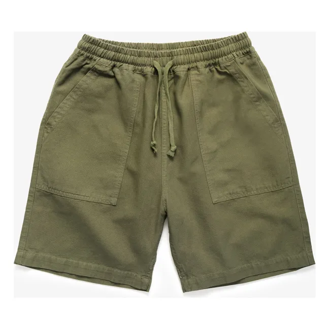 Pantaloncini in cotone organico Canvas Chef | Verde oliva