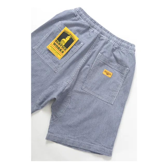 Pantaloncini da cuoco Hickory a righe | Blu