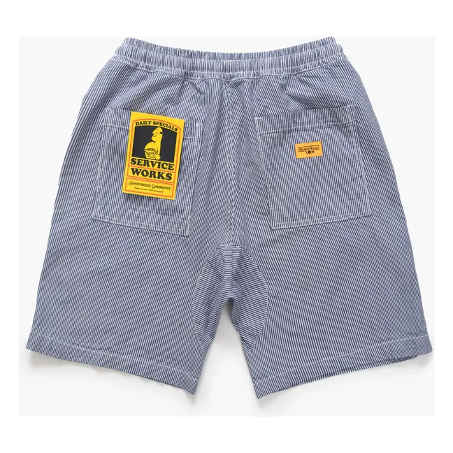 Pantaloncini da cuoco Hickory a righe | Blu