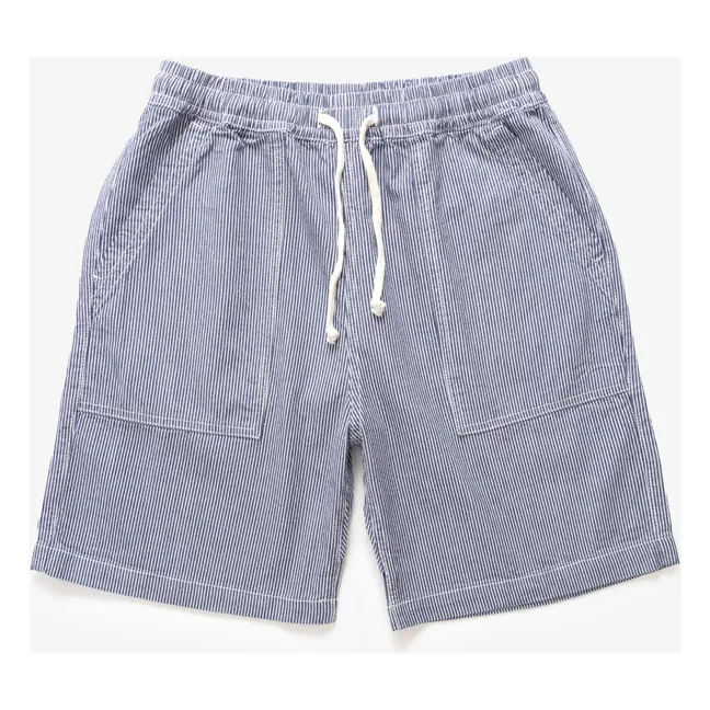 Pantaloncini da cuoco Hickory a righe | Blu
