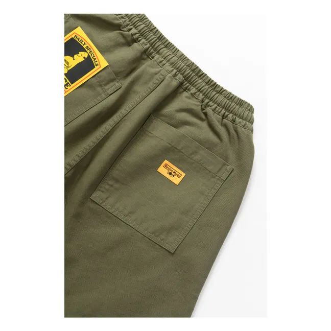 Pantaloncini in cotone organico Canvas Chef | Verde oliva