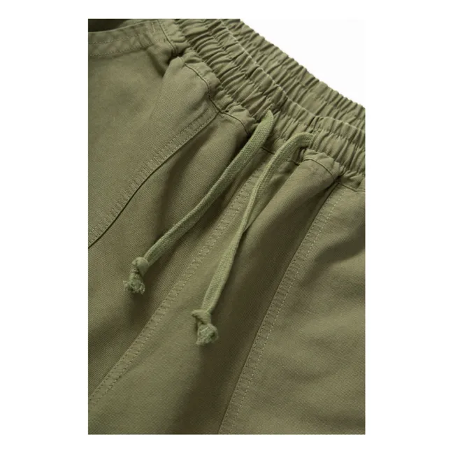Pantaloncini in cotone organico Canvas Chef | Verde oliva
