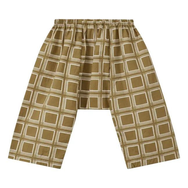 Pantalones Linum Carreaux | Marrón