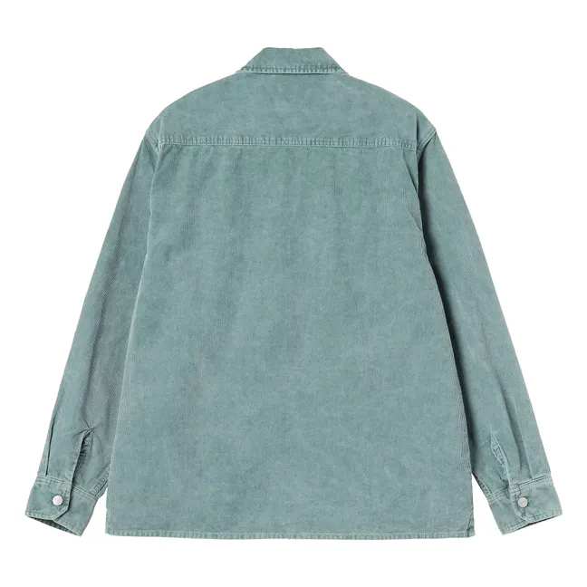 Surchemise Reynold Velours Côtelé | Vert chiné