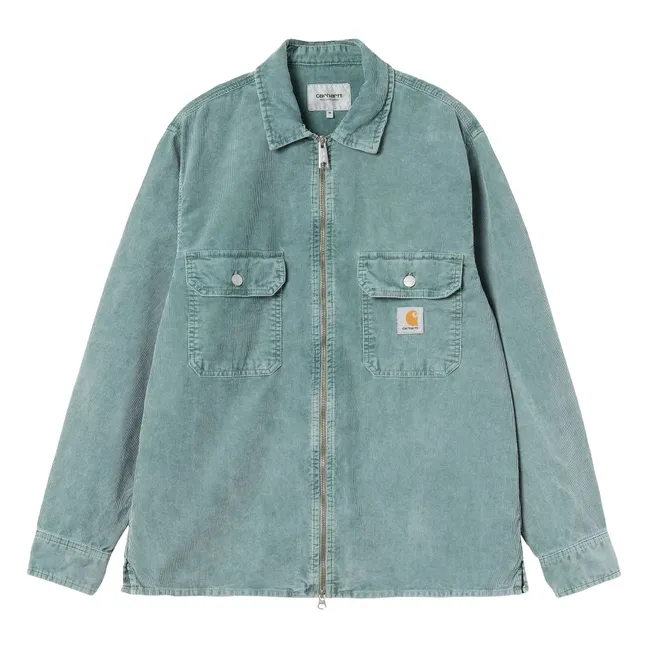 Surchemise Reynold Velours Côtelé | Vert chiné