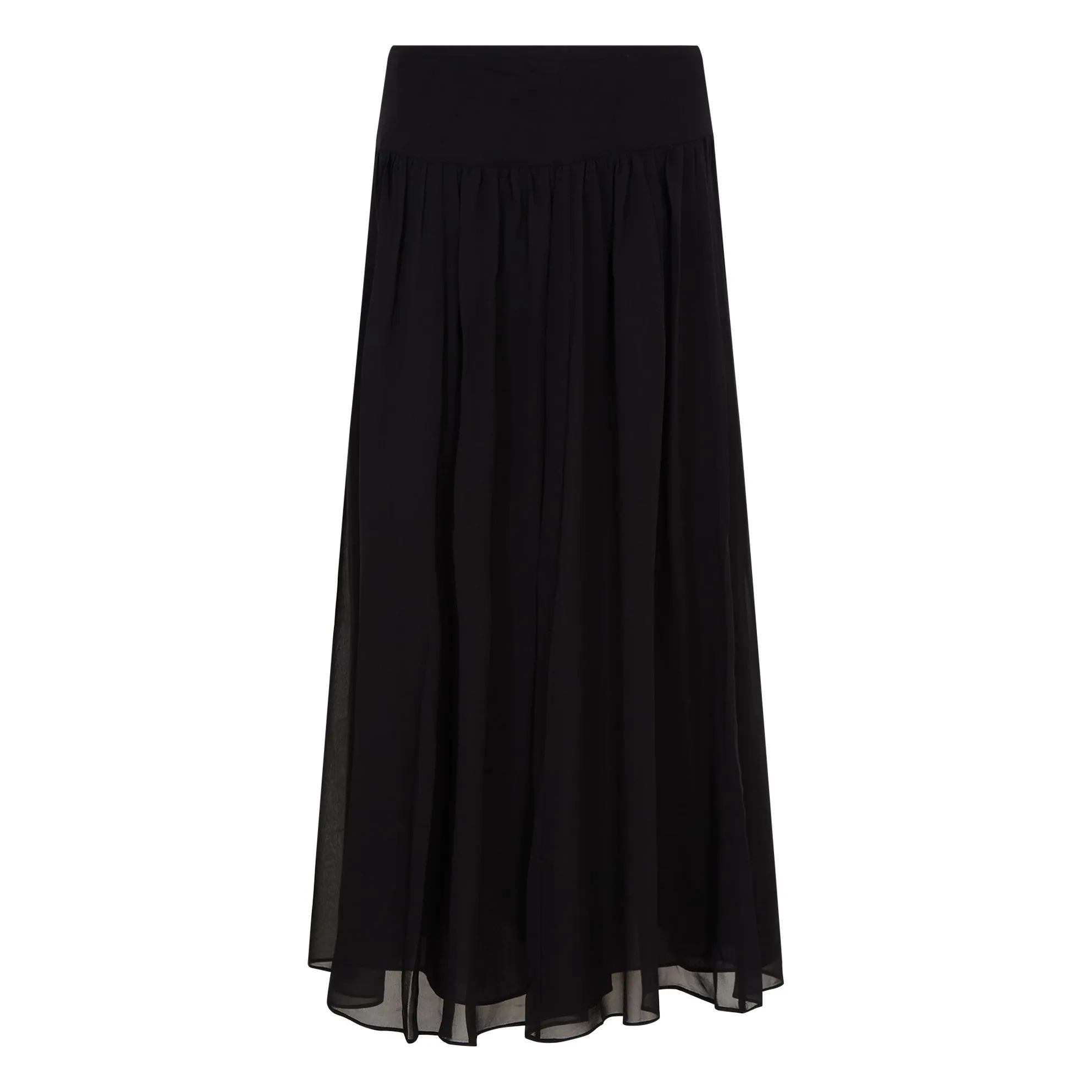 Ulla Johnson Black Reina Silk Skirt