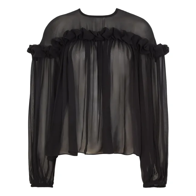 Blouse Peggy Soie | Noir