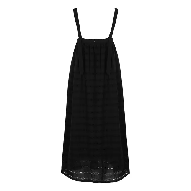 Vestido Valongo bordado | Negro