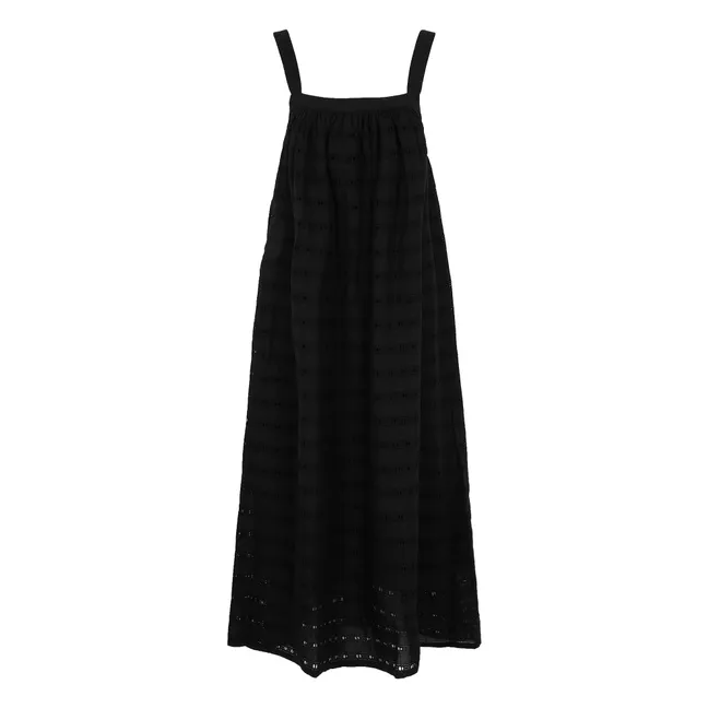 Vestido Valongo bordado | Negro