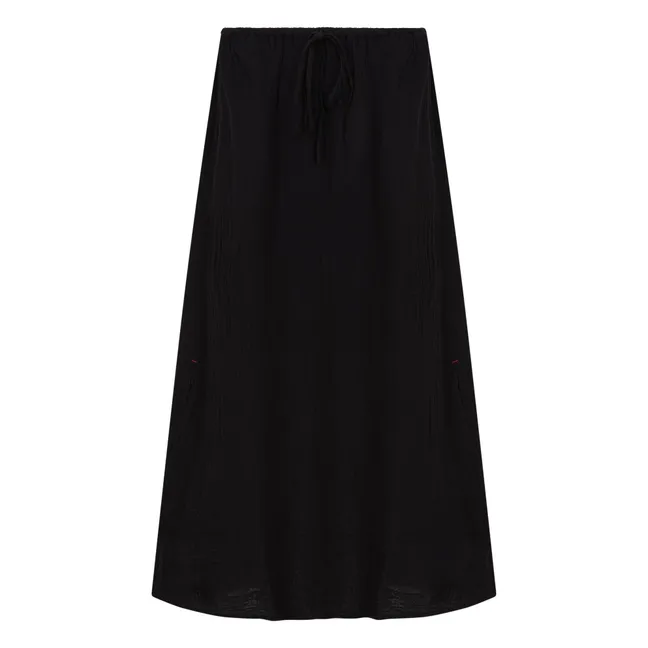 Jupe Avryll Gaze de Coton | Noir